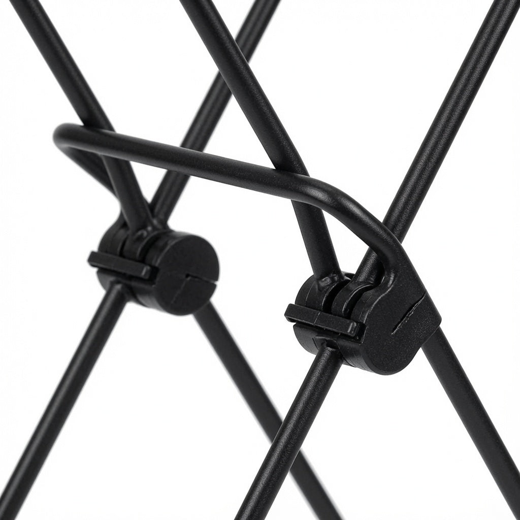 Portable Black Metal Wire Stand for Solar Panels and Devices